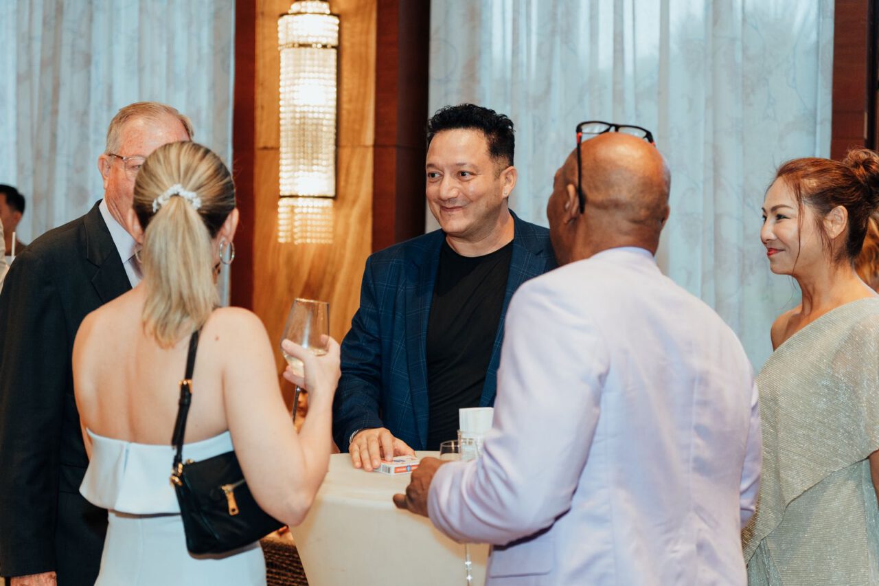 Strolling magic at a private event